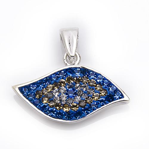 Swarovski Taslı Nazar Boncuklu Kolyeler mavi swarovski kolyeler